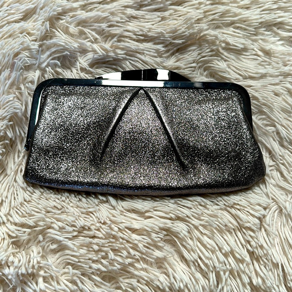 Hobo Metallic Leather clutch with optional strap